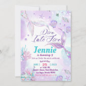 海の下の人魚の誕生日パーティー 招待状 (正面)