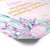 海の下の人魚の誕生日マイルストーンサイン ポスター (角)