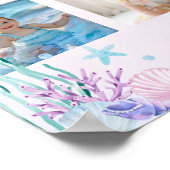 海の下の人魚の誕生日写真マイルストーン ポスター (角)