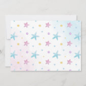 海の下の人魚の誕生日写真 サンキューカード (裏面)