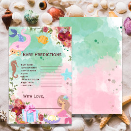 海の下の人魚の赤ちゃんシャワー予測ゲーム