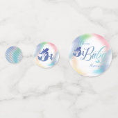 海の下の人魚の赤ちゃんシャワー コンフェッティ (裏面)