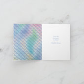 海の下の人魚の赤ちゃんシャワー サンキューカード (内部)