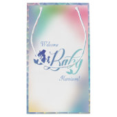 海の下の人魚の赤ちゃんシャワー スモールペーパーバッグ (裏面)