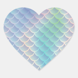 海の下の人魚の赤ちゃんシャワー ハートシール