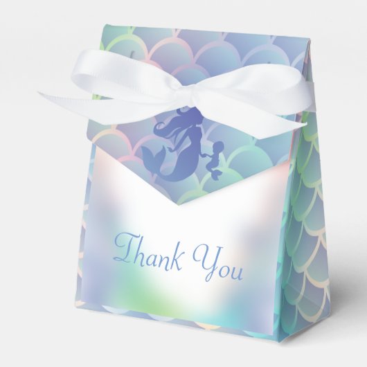 海の下の人魚の赤ちゃんシャワー フェイバーボックス (正面サイド)