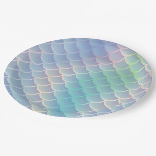 海の下の人魚の赤ちゃんシャワー ペーパープレート (アングル)