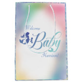 海の下の人魚の赤ちゃんシャワー ミディアムペーパーバッグ (正面)