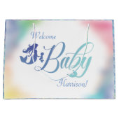 海の下の人魚の赤ちゃんシャワー ラージペーパーバッグ (正面)