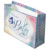 海の下の人魚の赤ちゃんシャワー ラージペーパーバッグ (正面アングル)