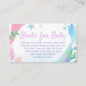 海の下の人魚の赤ん坊のシャワーの本ベビー エンクロージャーカード (正面)