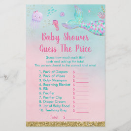 海の下の人魚は、価格シャワーゲームを推測