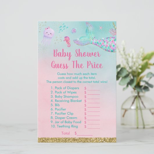 海の下の人魚は、価格シャワーゲームを推測 (スタンド正面)