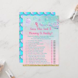 海の下の人魚は、誰がゲームを言ったか推測 招待状