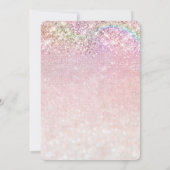 海の下の人魚グリッターベビーガールシャワー 招待状 (裏面)