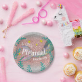 海の下の人魚バラ金ゴールド女の子ベビーシャワー ペーパープレート (パーティー)