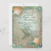 海の下の人魚パーティの招待状 招待状 (裏面)