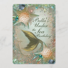 海の下の人魚パーティの招待状 招待状