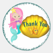 海の下の人魚パーティー ラウンドシール (正面)