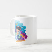 海の下の人魚ビーチの女の子 コーヒーマグカップ (正面左)