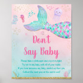 海の下の人魚ピンクの金ゴールドはベビーと言わない ポスター (正面)