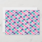 海の下の人魚ベイビーシャワー By Mail 招待状 (裏面)