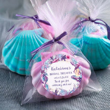 海の下の人魚ベビーシャワー パープルターコイズ