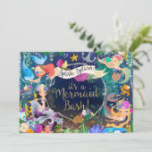 海の下の人魚マーメイドbash誕生日パーティー 招待状 (スタンド正面)