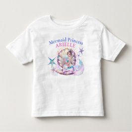 海の下の人魚姫の誕生日 トドラーTシャツ