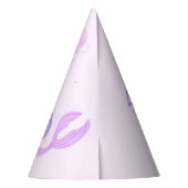 海の下の人魚誕生日ガールエイジネームピンク パーティーハット (裏面)