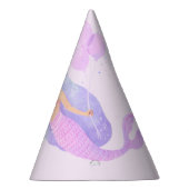 海の下の人魚誕生日ガールエイジネームピンク パーティーハット (右)