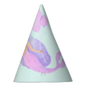 海の下の人魚誕生日ガールエイジネームブルー パーティーハット (右)