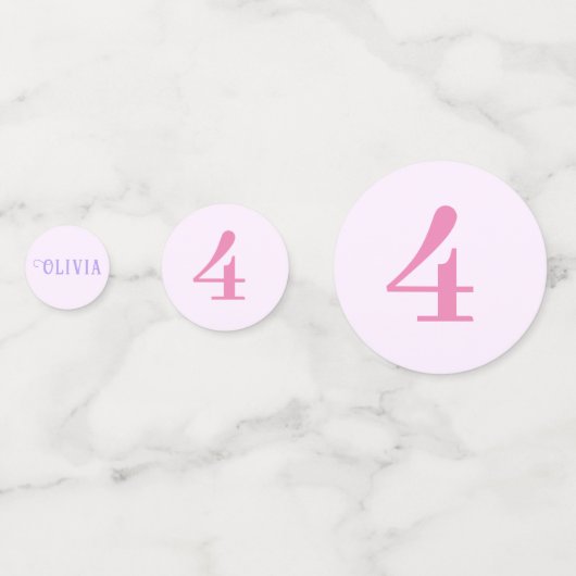 海の下の人魚誕生日ガールエイジピンク コンフェッティ (正面)