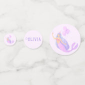 海の下の人魚誕生日ガールエイジピンク コンフェッティ (裏面)