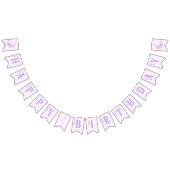 海の下の人魚誕生日ガールエイジピンク バンティングフラッグ (全)