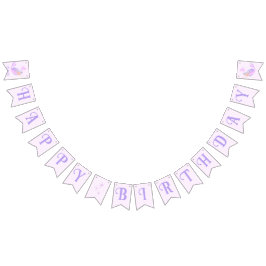 海の下の人魚誕生日ガールエイジピンク バンティングフラッグ