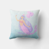 海の下の人魚誕生日ガールエイジブルー クッション (裏面)