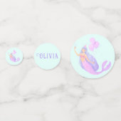 海の下の人魚誕生日ガールエイジブルー コンフェッティ (裏面)