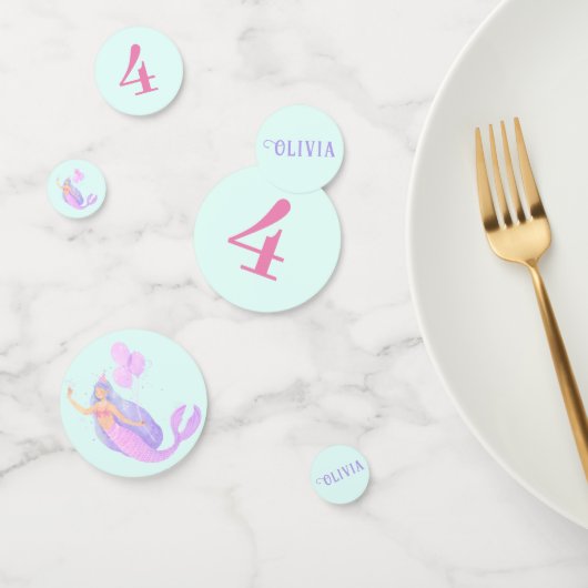 海の下の人魚誕生日ガールエイジブルー コンフェッティ (グループ)