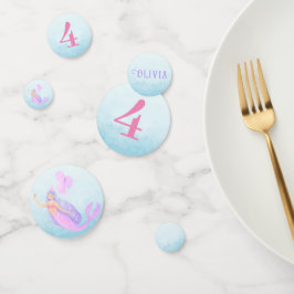 海の下の人魚誕生日ガールエイジブルー コンフェッティ