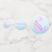 海の下の人魚誕生日ガールエイジブルー コンフェッティ (裏面)