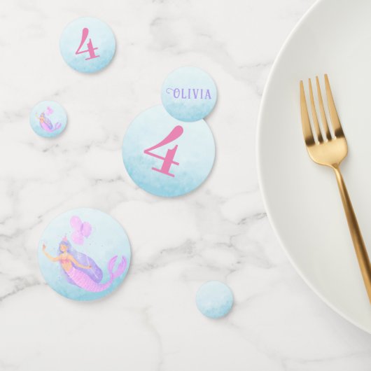 海の下の人魚誕生日ガールエイジブルー コンフェッティ (グループ)