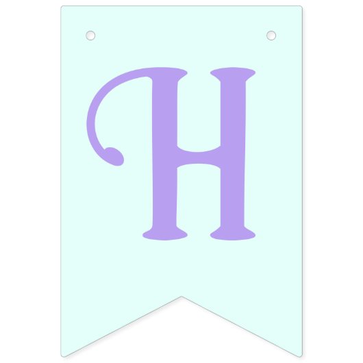 海の下の人魚誕生日ガールエイジブルー バンティングフラッグ (第2の旗)