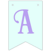 海の下の人魚誕生日ガールエイジブルー バンティングフラッグ (第3の旗)