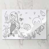 海の下の人魚誕生日活動 ペーパーパッド (折り畳み)