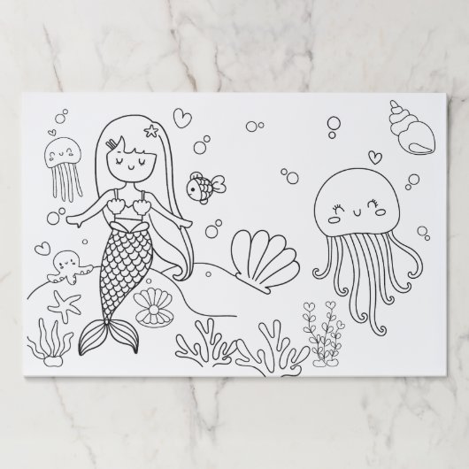 海の下の人魚誕生日活動 ペーパーパッド (正面)