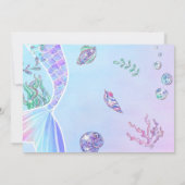 海の下の人魚1歳の誕生日パーティー写真 招待状 (裏面)