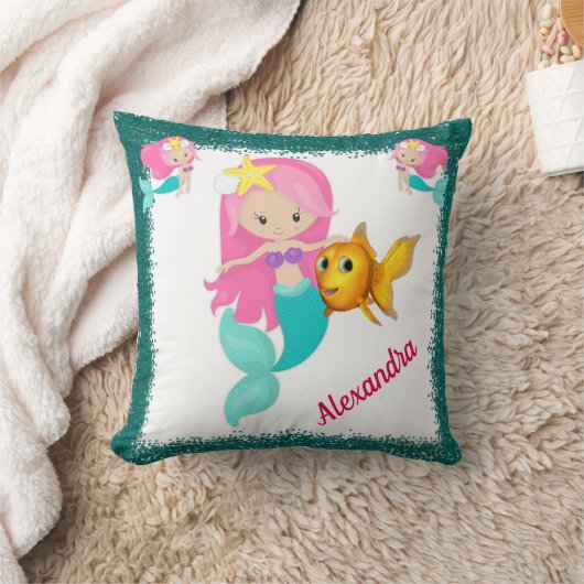 海の下の人魚 クッション (ブランケット)