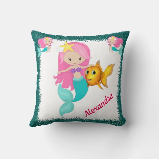 海の下の人魚 クッション (裏面)