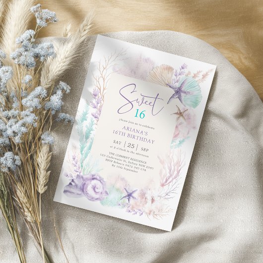 海の下の人魚 スイート16の誕生日 招待状